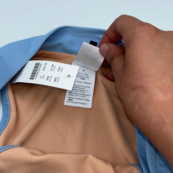 NWT J. Crew Blue Cross-Front Cheeky Bikini Swim Bathing Suit Bottom Size Small - Picture 5 of 7